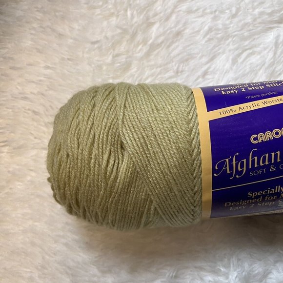 Bundle Lot Of 2 Vintage 7 Oz Skeins Caron Beige Acrylic Worsted Afghan Yarn - Picture 4 of 4